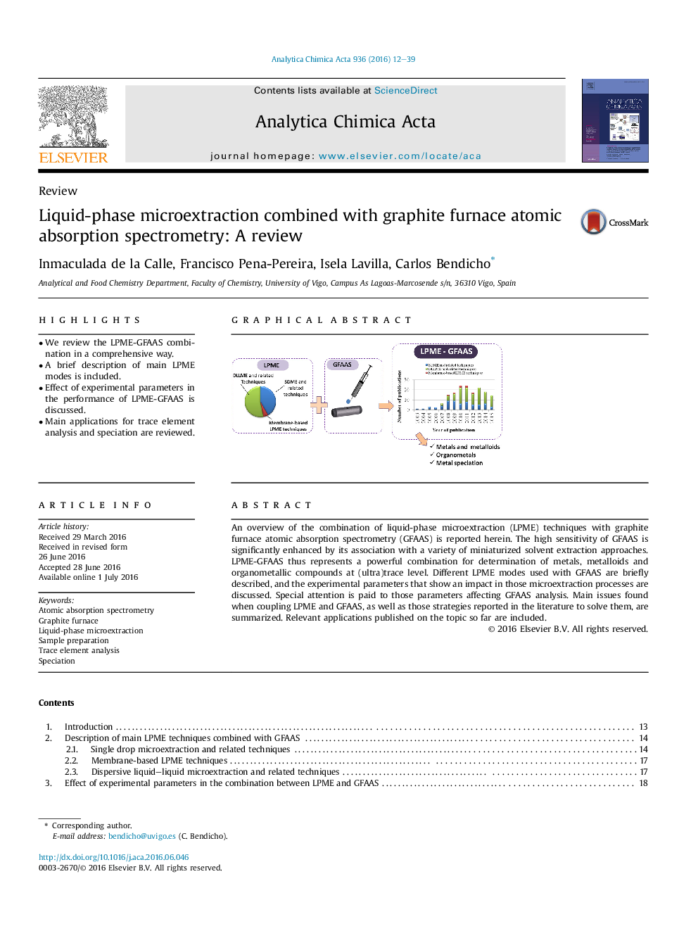 Liquid-phase microextraction combined with graphite furnace atomic absorption spectrometry: A review