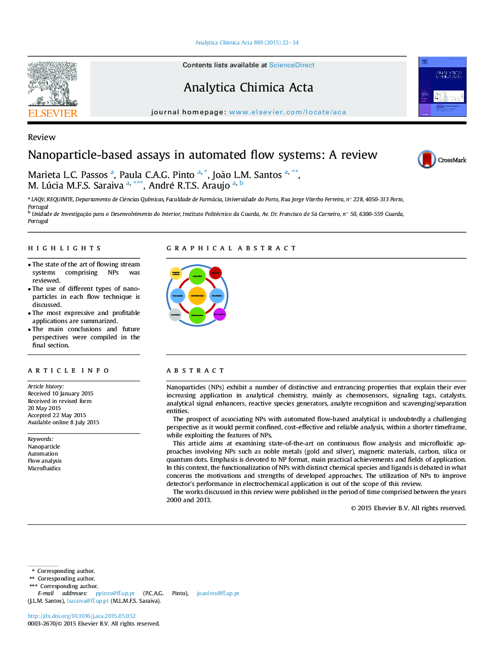 Nanoparticle-based assays in automated flow systems: A review