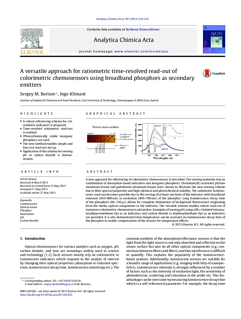 A versatile approach for ratiometric time-resolved read-out of colorimetric chemosensors using broadband phosphors as secondary emitters