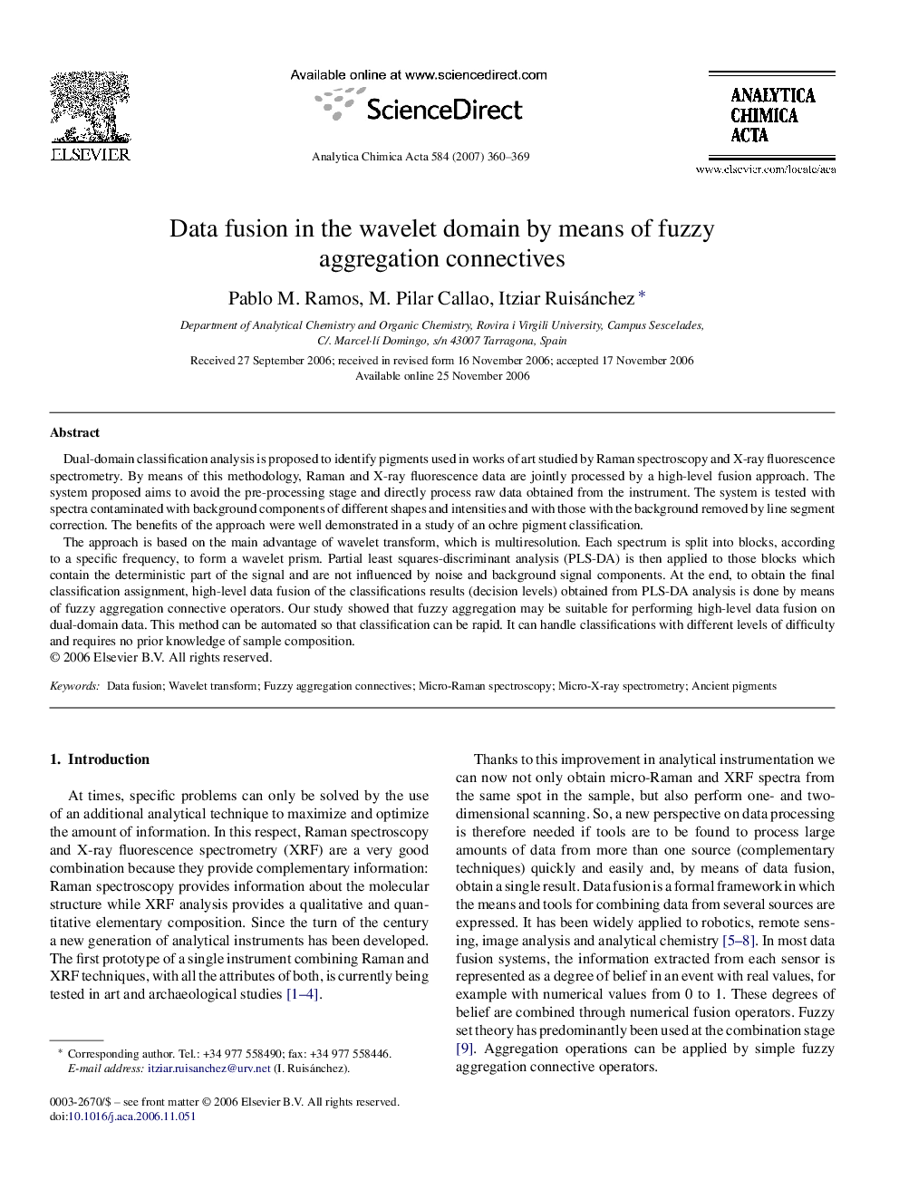 Data fusion in the wavelet domain by means of fuzzy aggregation connectives