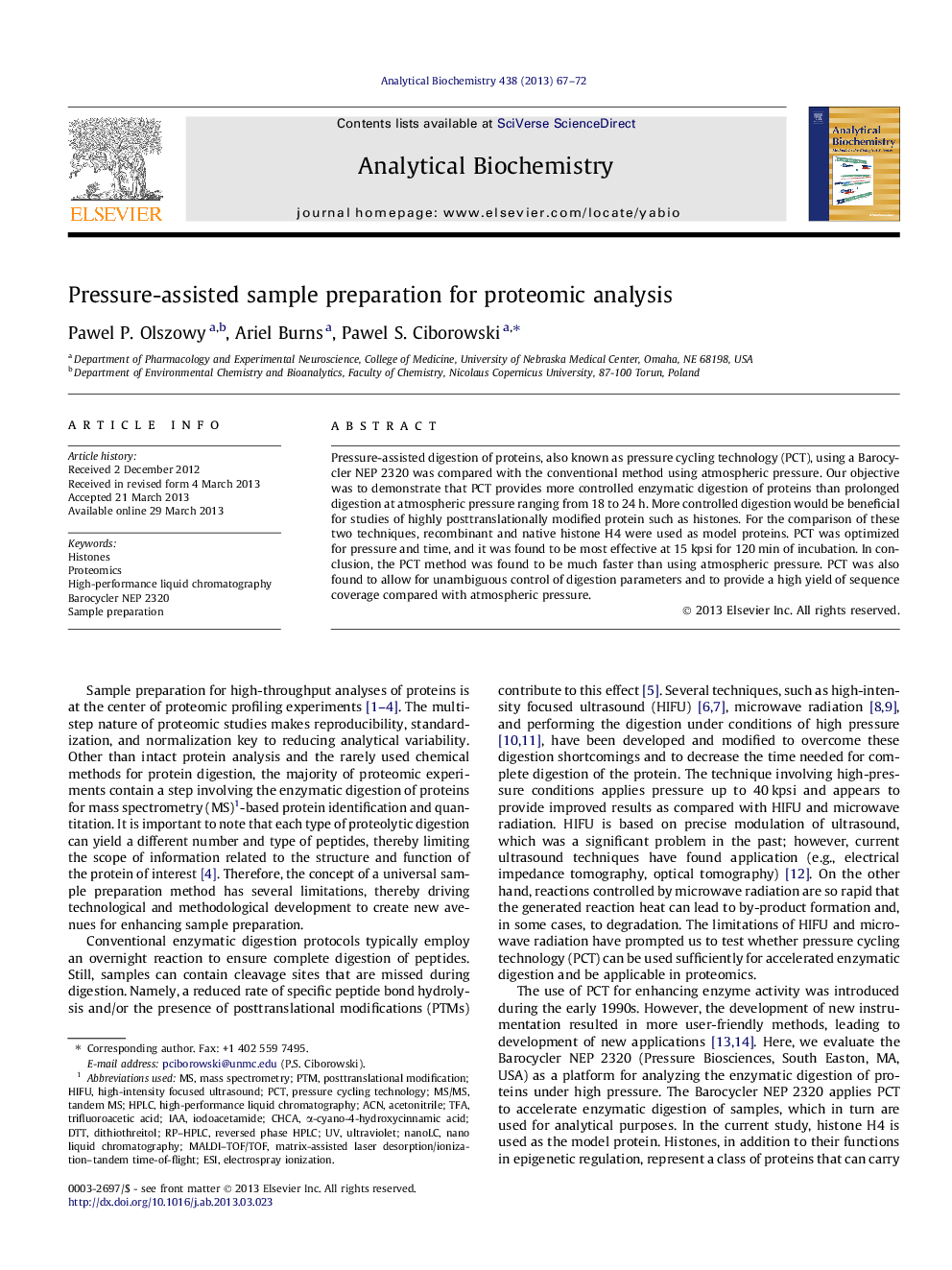 Pressure-assisted sample preparation for proteomic analysis