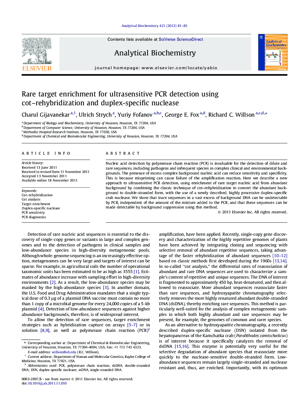 Rare target enrichment for ultrasensitive PCR detection using cot–rehybridization and duplex-specific nuclease