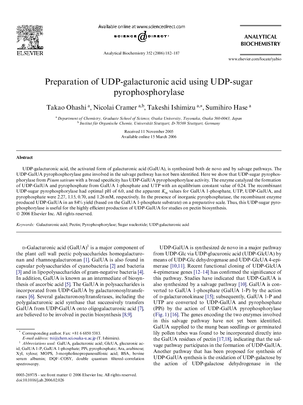 Preparation of UDP-galacturonic acid using UDP-sugar pyrophosphorylase