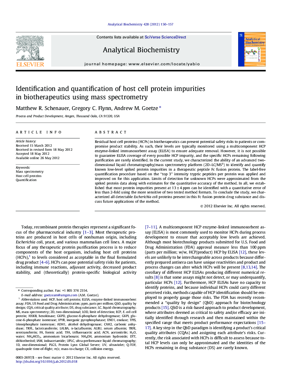 Identification and quantification of host cell protein impurities in biotherapeutics using mass spectrometry