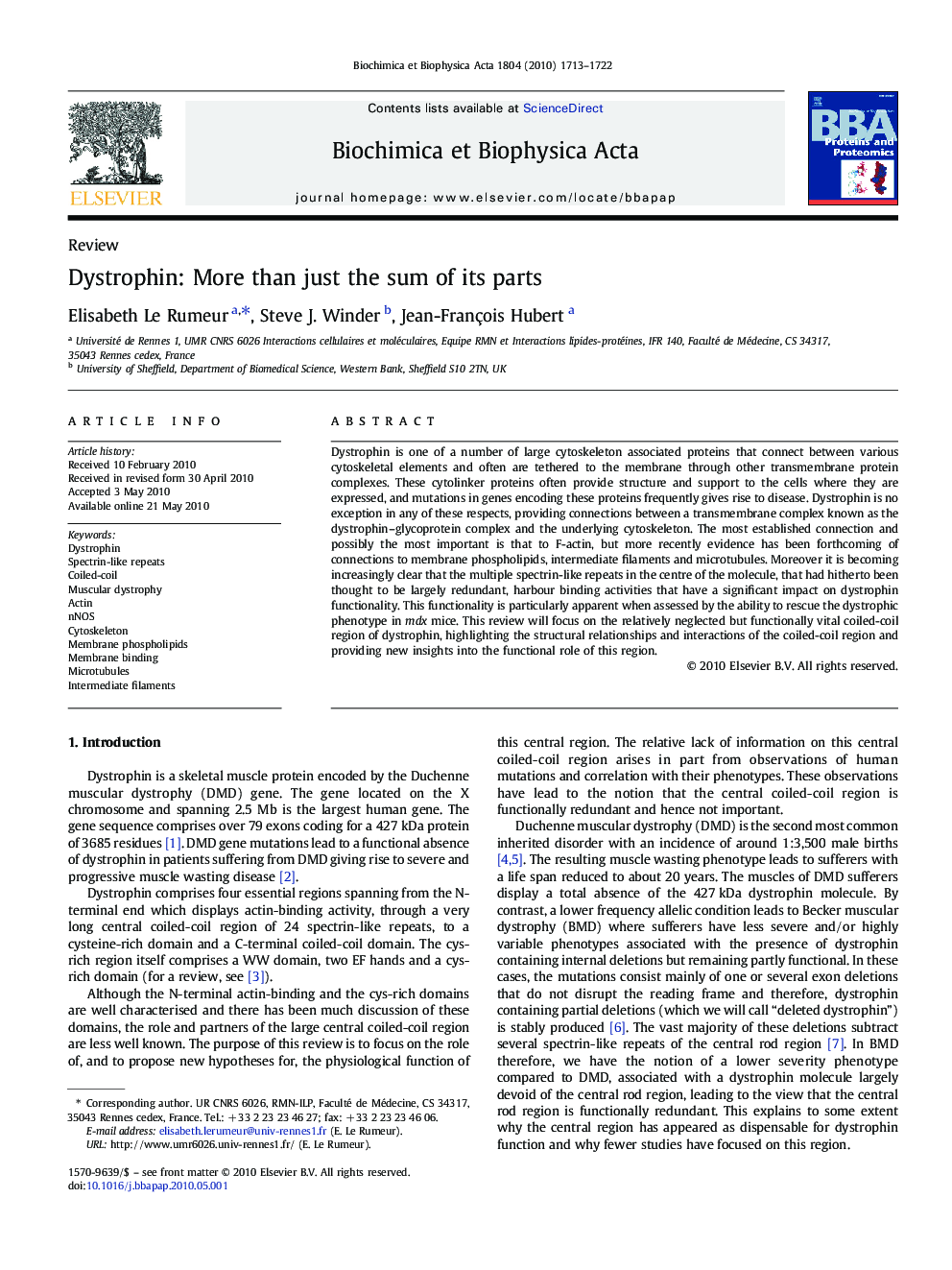 Dystrophin: More than just the sum of its parts