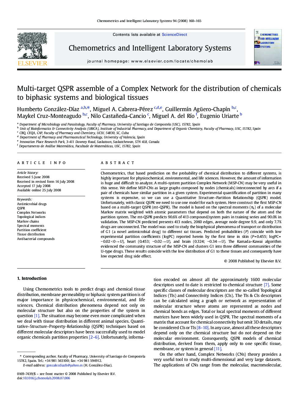 Multi-target QSPR assemble of a Complex Network for the distribution of chemicals to biphasic systems and biological tissues