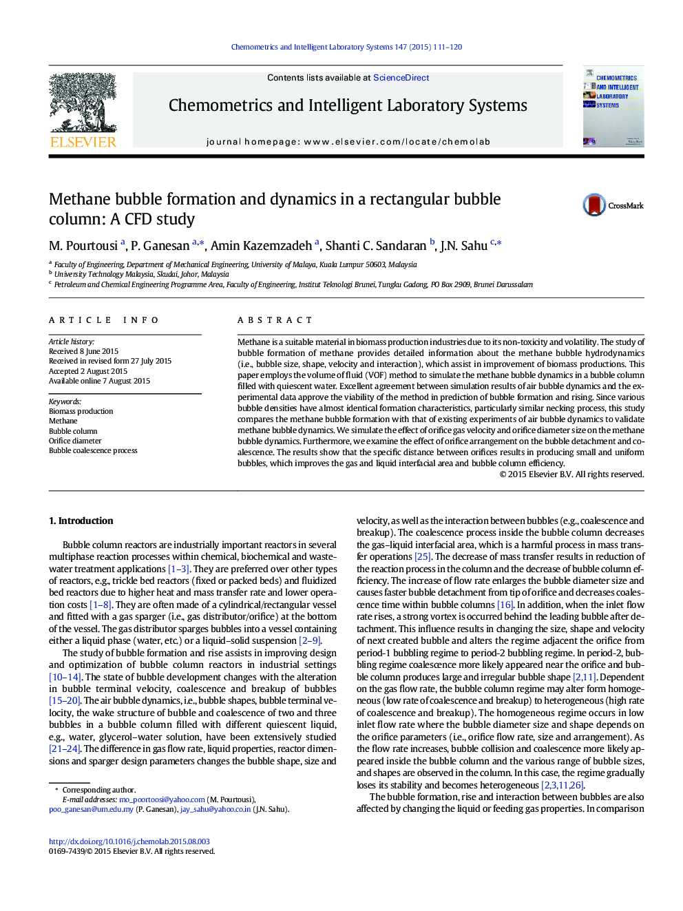 Methane bubble formation and dynamics in a rectangular bubble column: A CFD study