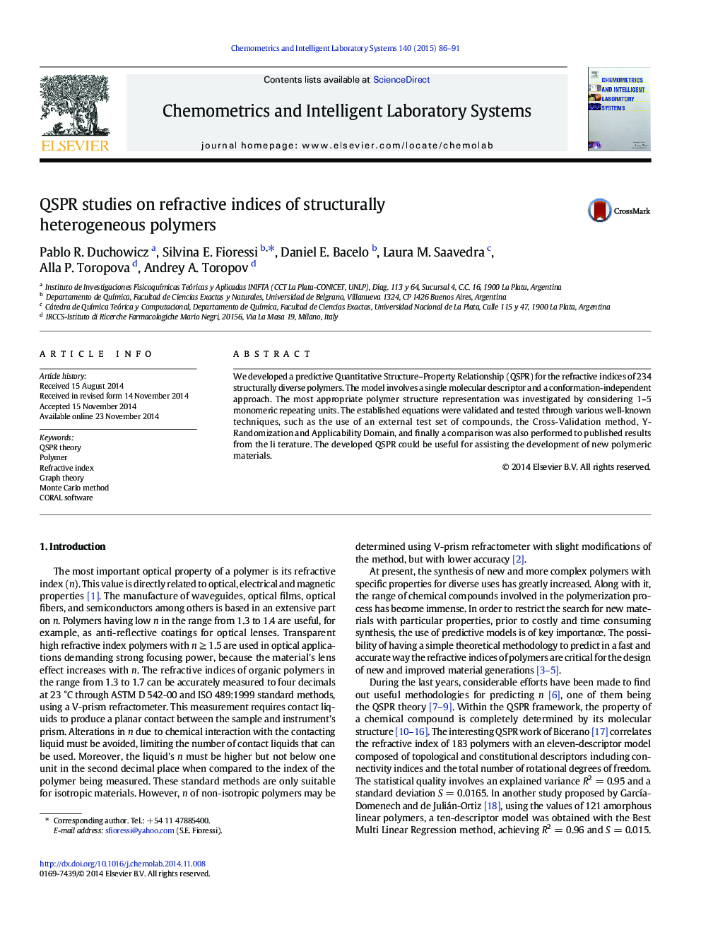 QSPR studies on refractive indices of structurally heterogeneous polymers