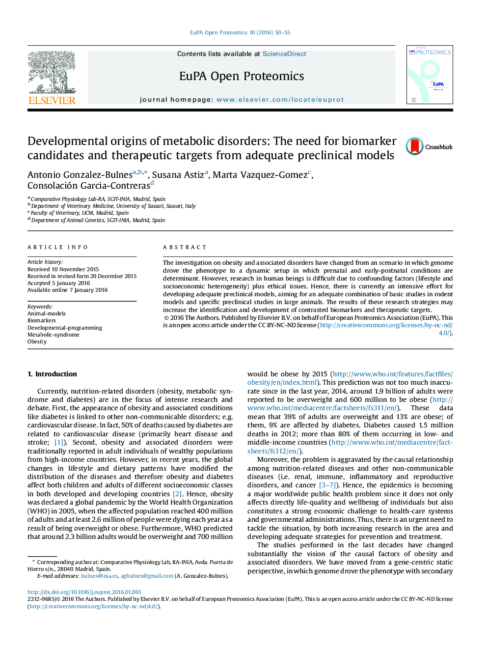 منشاء های رشدی اختلالات متابولیک: نیاز به نامزدهای بیومارکر و اهداف درمانی از مدل های پیش بالینی مناسب