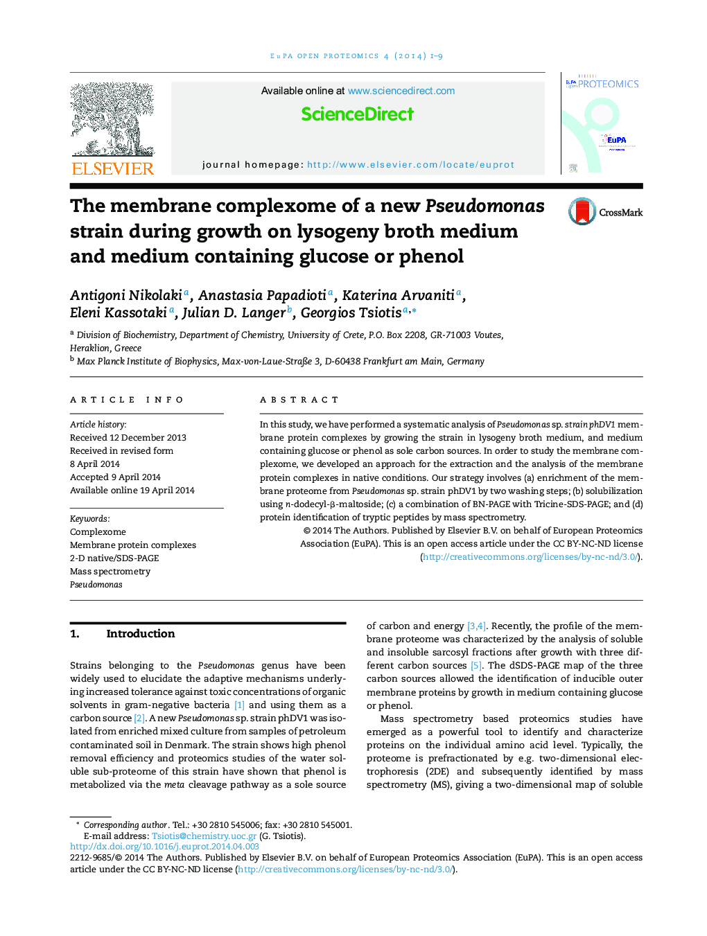 The membrane complexome of a new Pseudomonas strain during growth on lysogeny broth medium and medium containing glucose or phenol