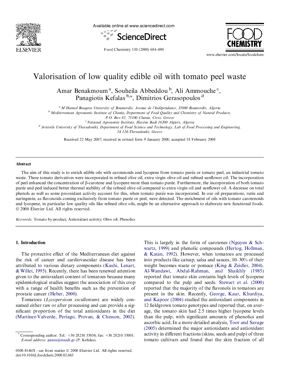 Valorisation of low quality edible oil with tomato peel waste