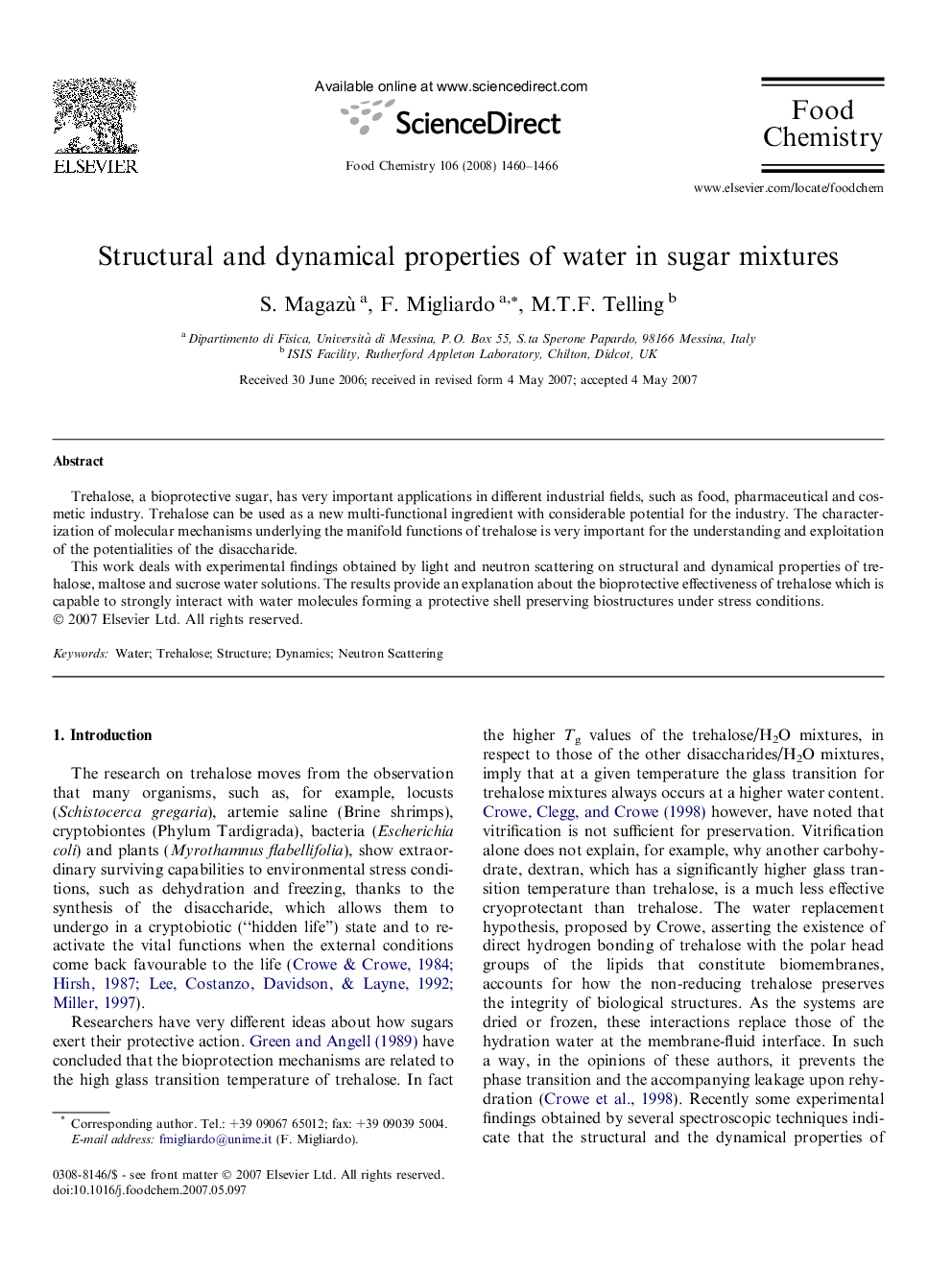 Structural and dynamical properties of water in sugar mixtures