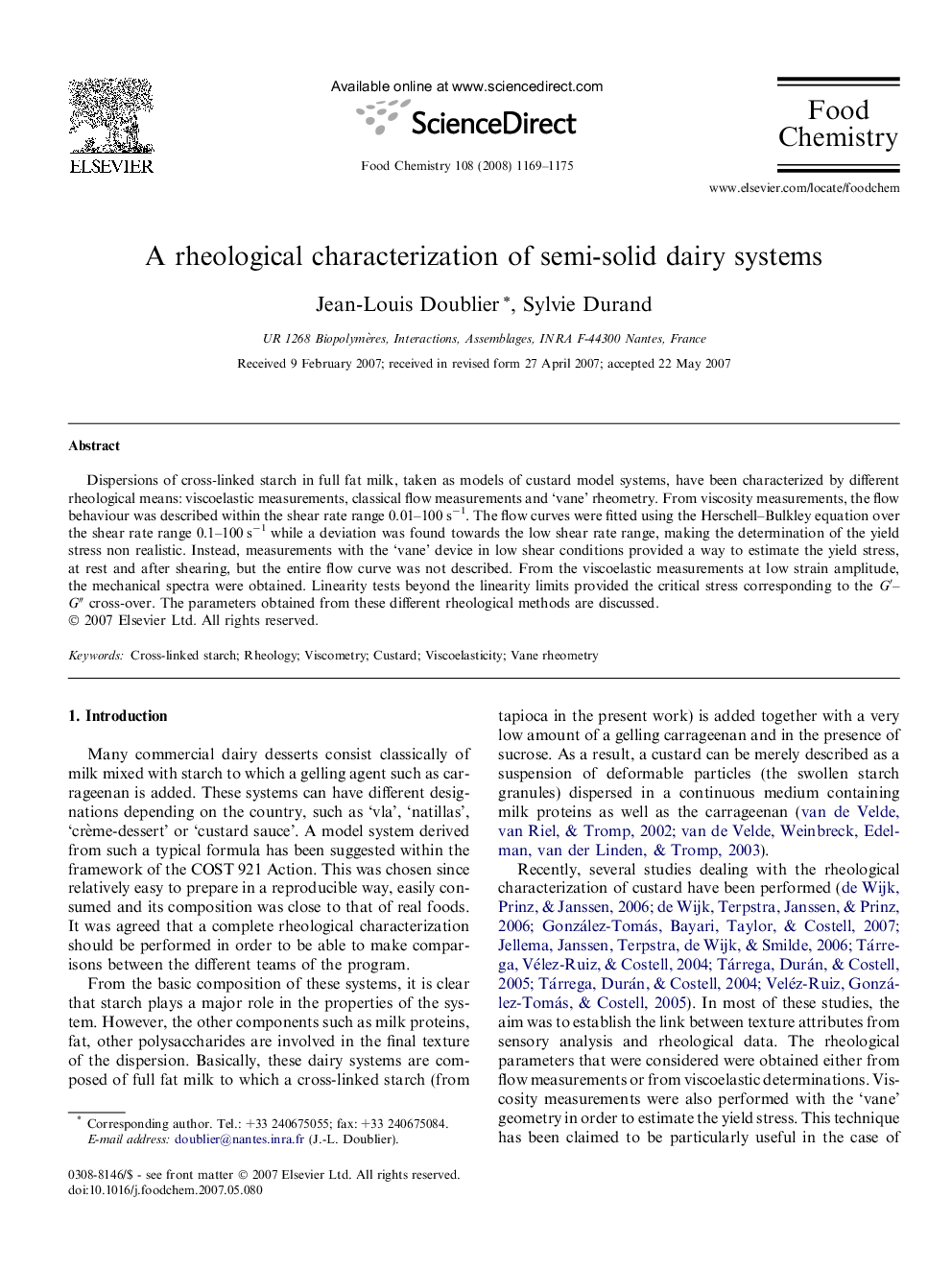 A rheological characterization of semi-solid dairy systems