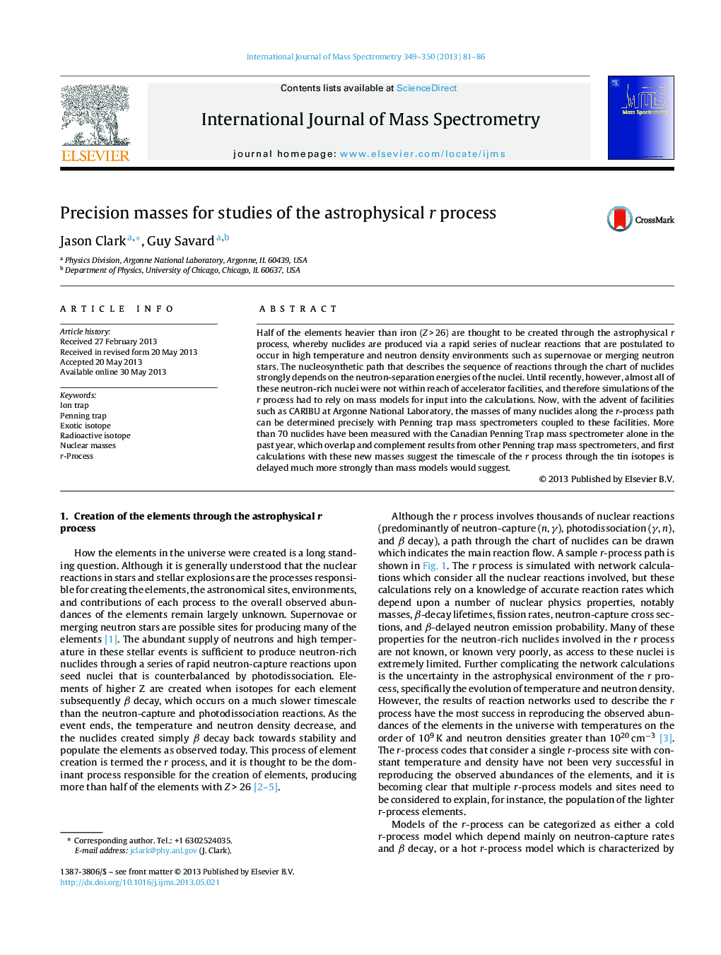 Precision masses for studies of the astrophysical r process