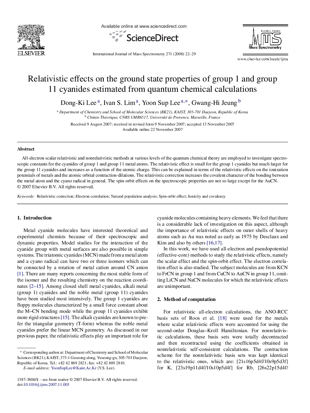 Relativistic effects on the ground state properties of group 1 and group 11 cyanides estimated from quantum chemical calculations