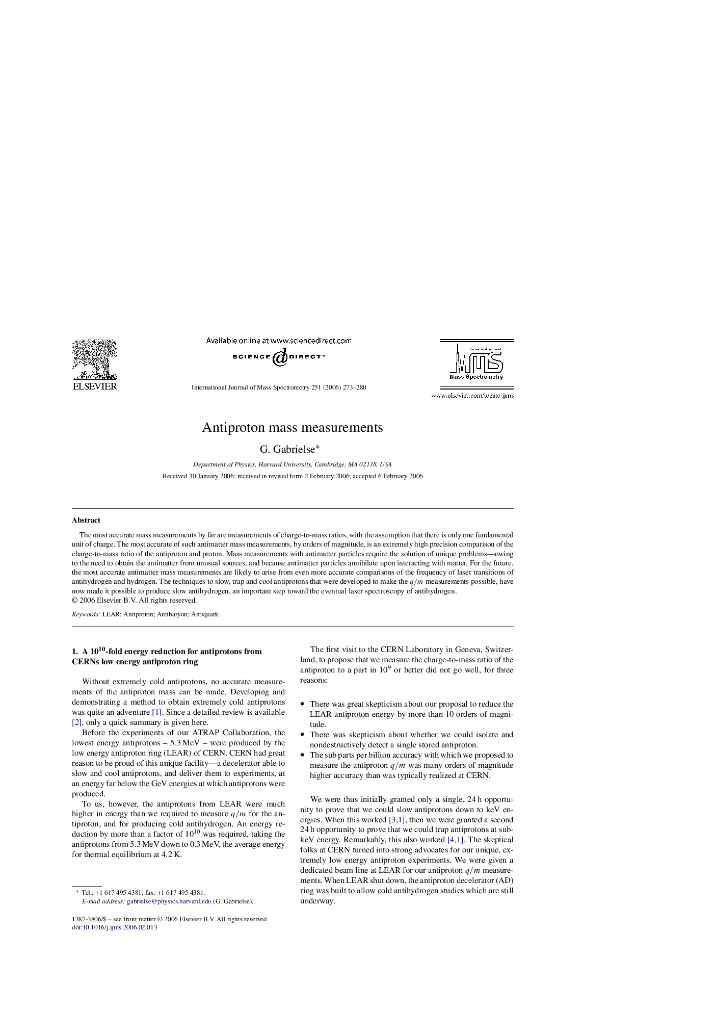 Antiproton mass measurements