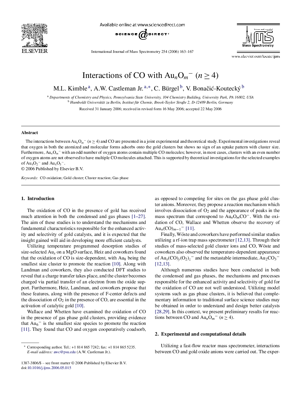 Interactions of CO with AunOmâ (nÂ â¥Â 4)