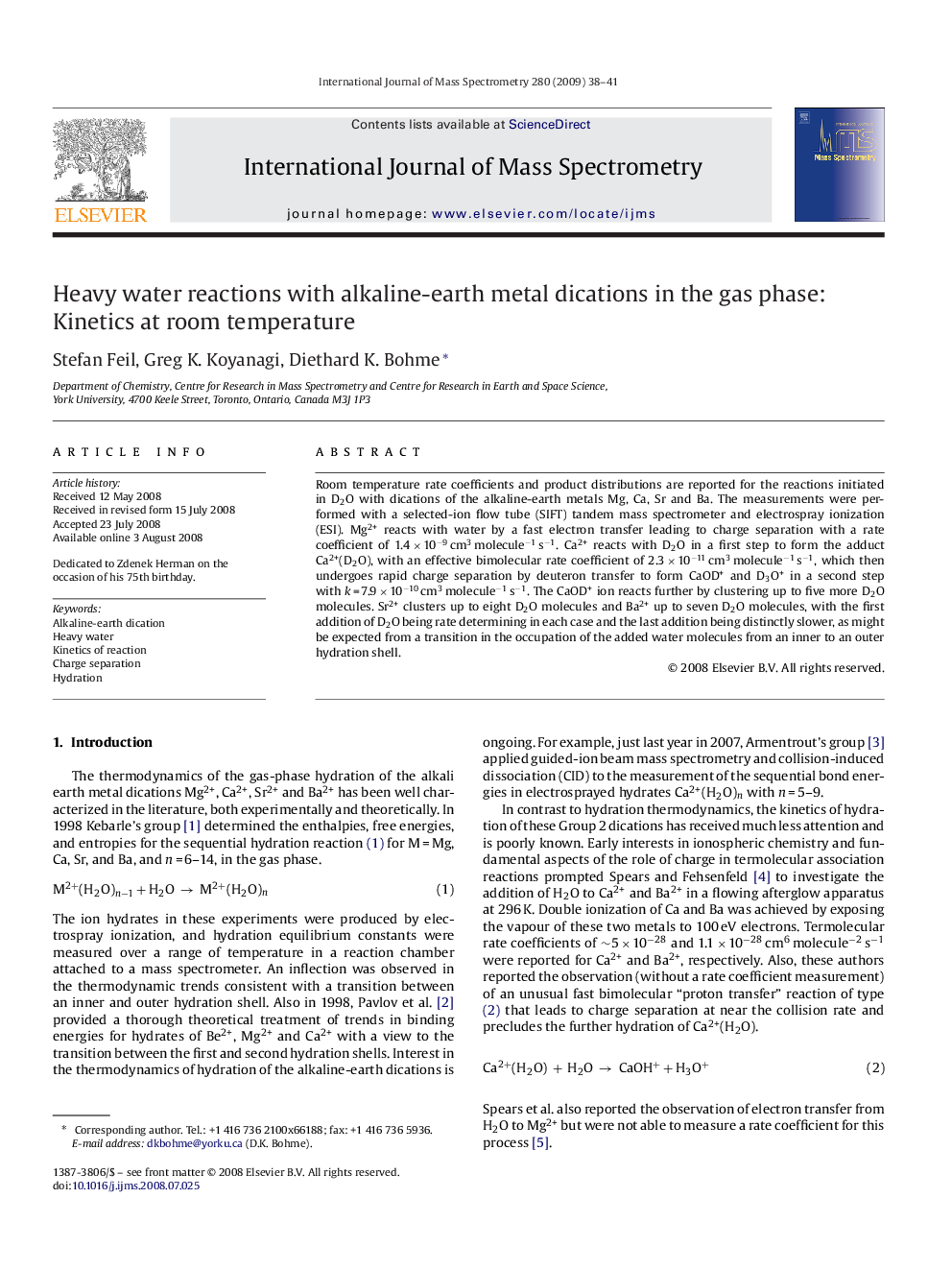 Heavy water reactions with alkaline-earth metal dications in the gas phase: Kinetics at room temperature