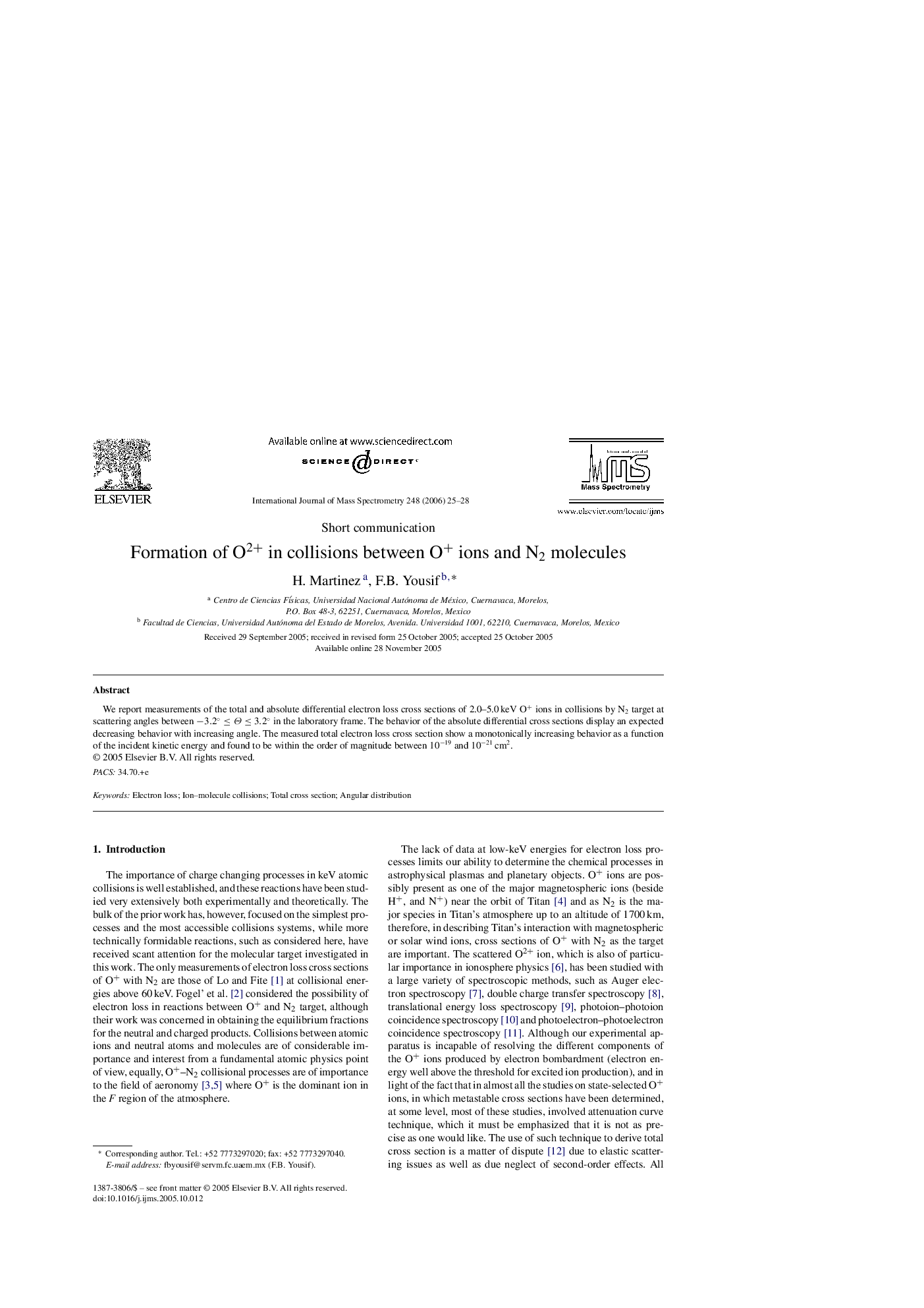 Formation of O2+ in collisions between O+ ions and N2 molecules