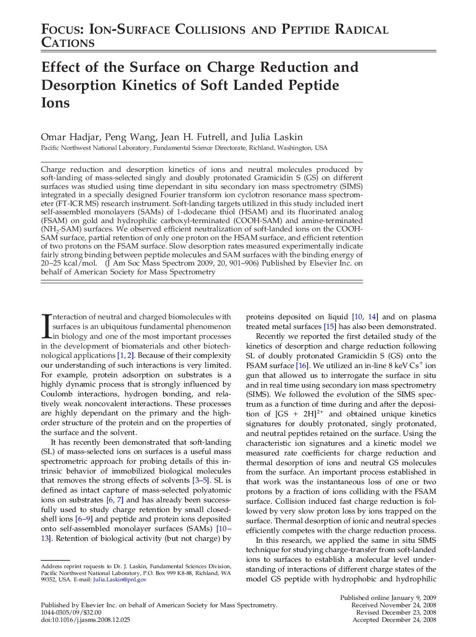 Effect of the Surface on Charge Reduction and Desorption Kinetics of Soft Landed Peptide Ions 
