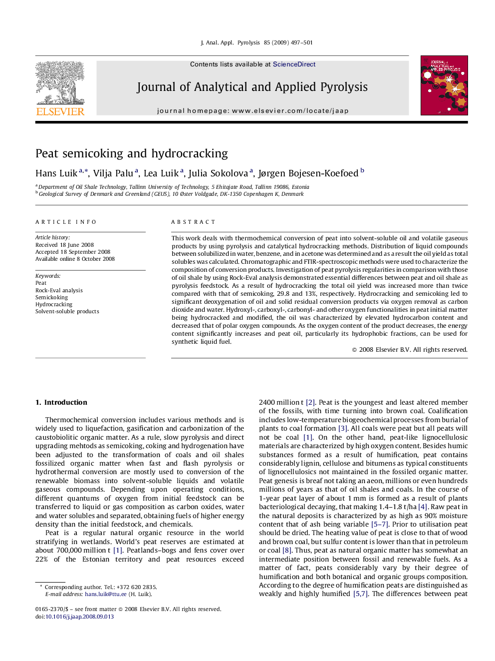 Peat semicoking and hydrocracking