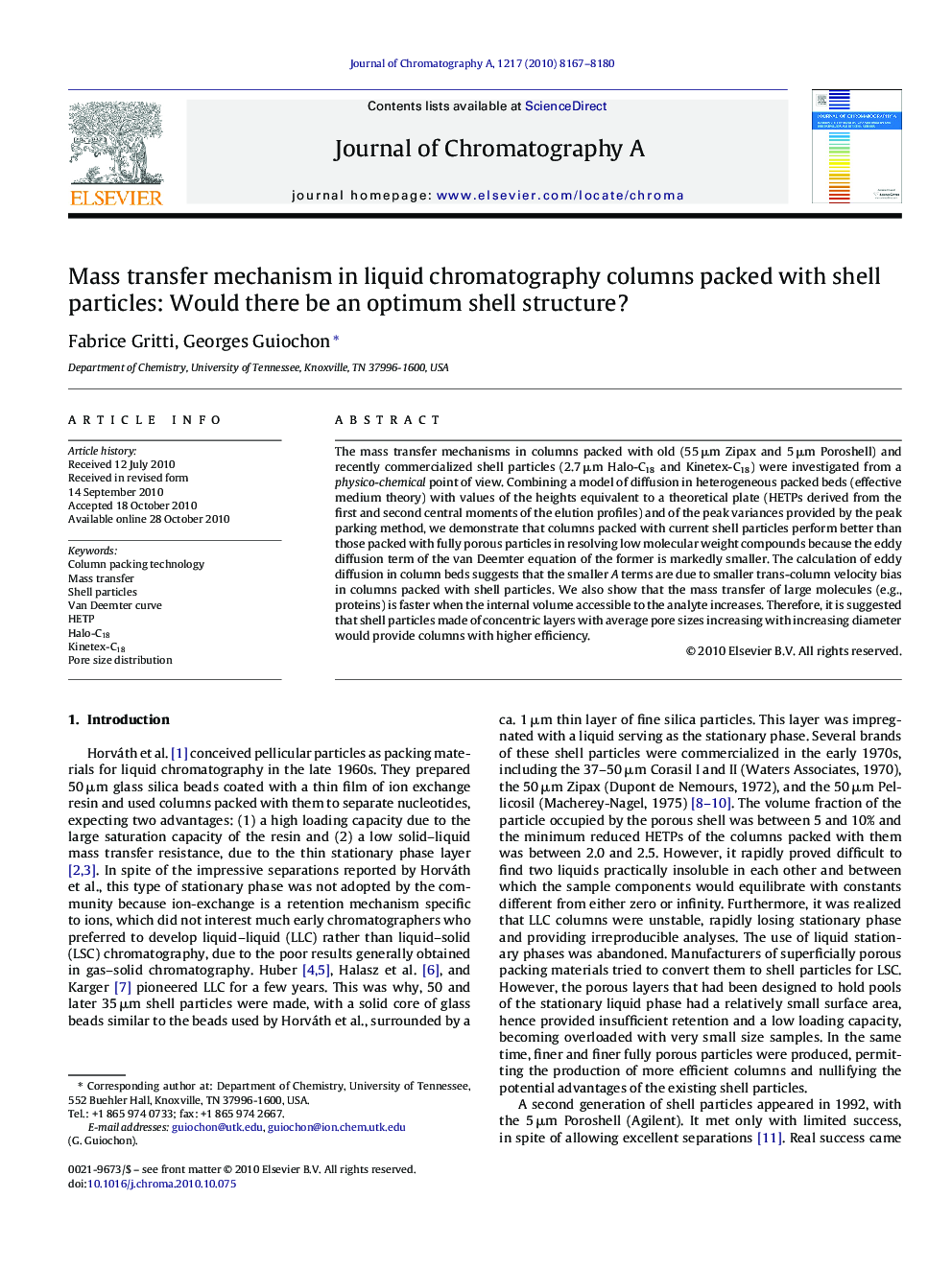 Mass transfer mechanism in liquid chromatography columns packed with shell particles: Would there be an optimum shell structure?