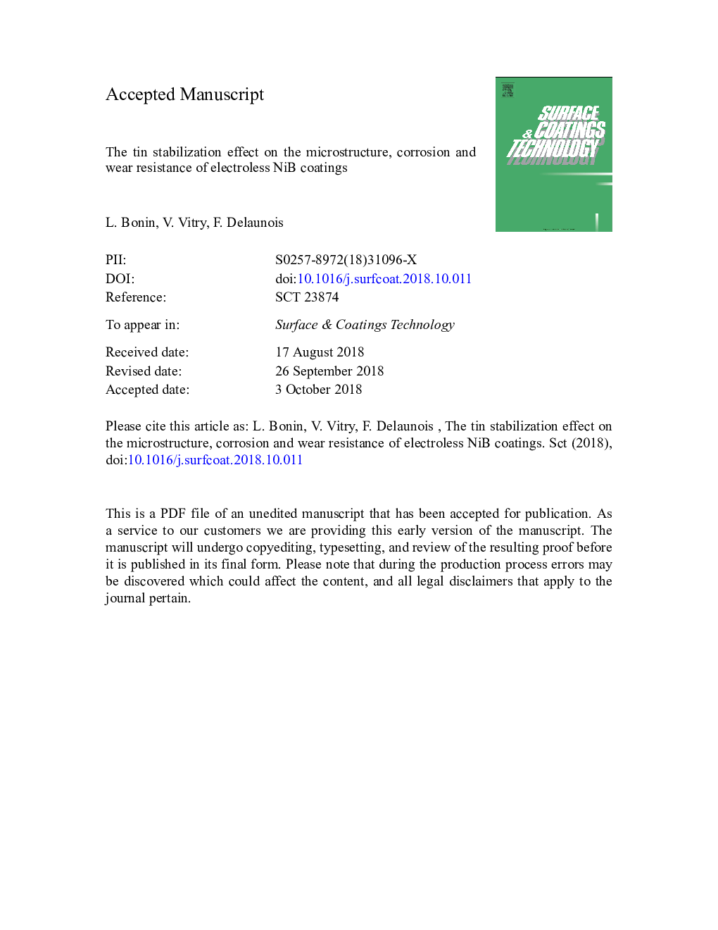 The tin stabilization effect on the microstructure, corrosion and wear resistance of electroless NiB coatings