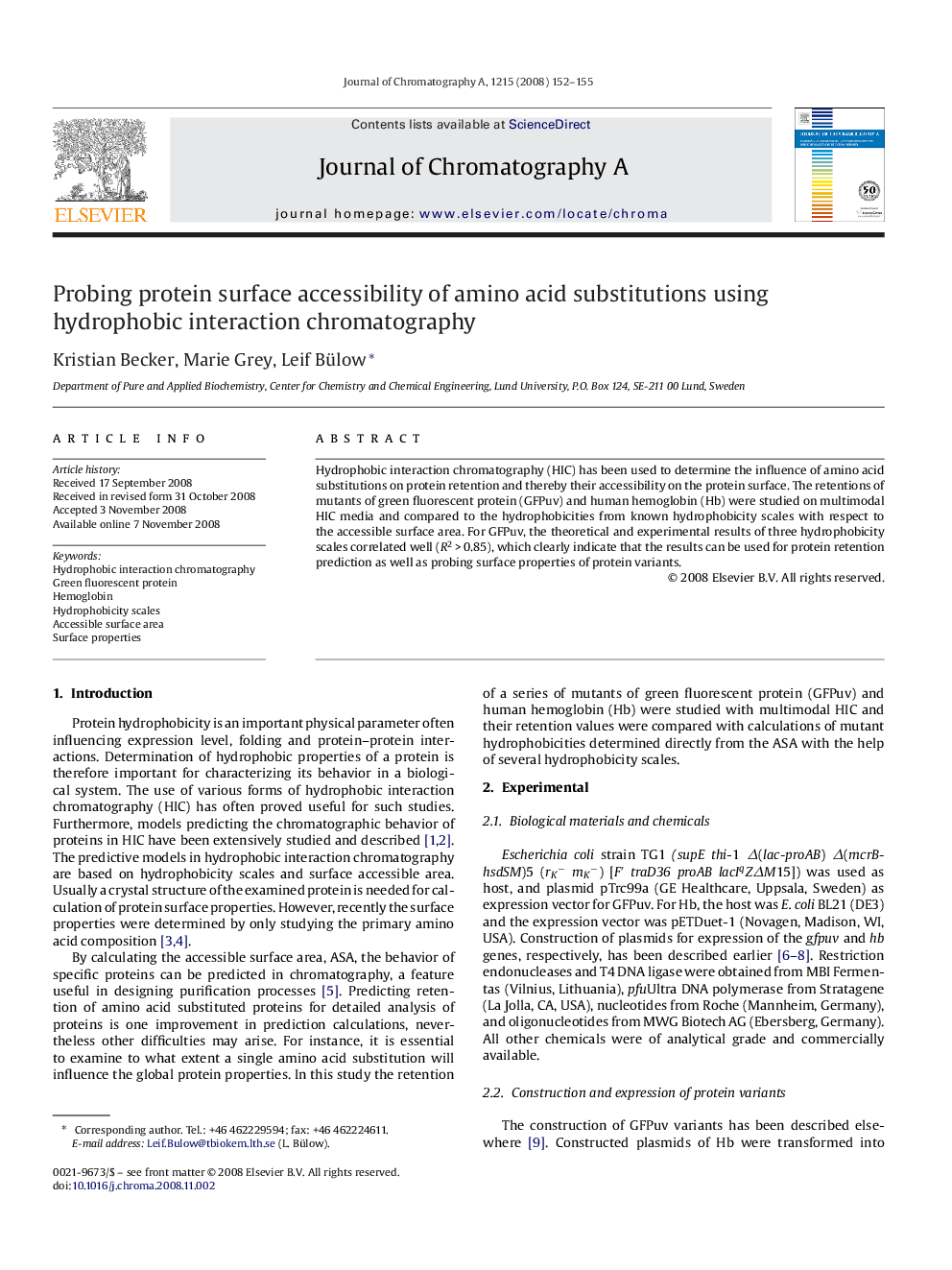 Probing protein surface accessibility of amino acid substitutions using hydrophobic interaction chromatography