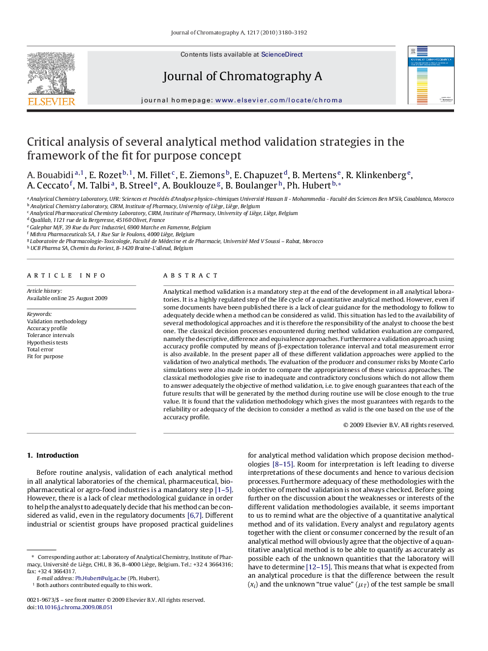 Critical analysis of several analytical method validation strategies in the framework of the fit for purpose concept