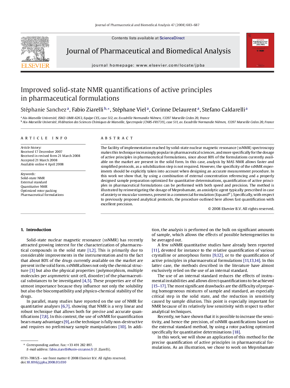 Improved solid-state NMR quantifications of active principles in pharmaceutical formulations