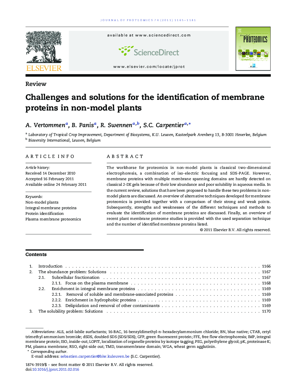 Challenges and solutions for the identification of membrane proteins in non-model plants