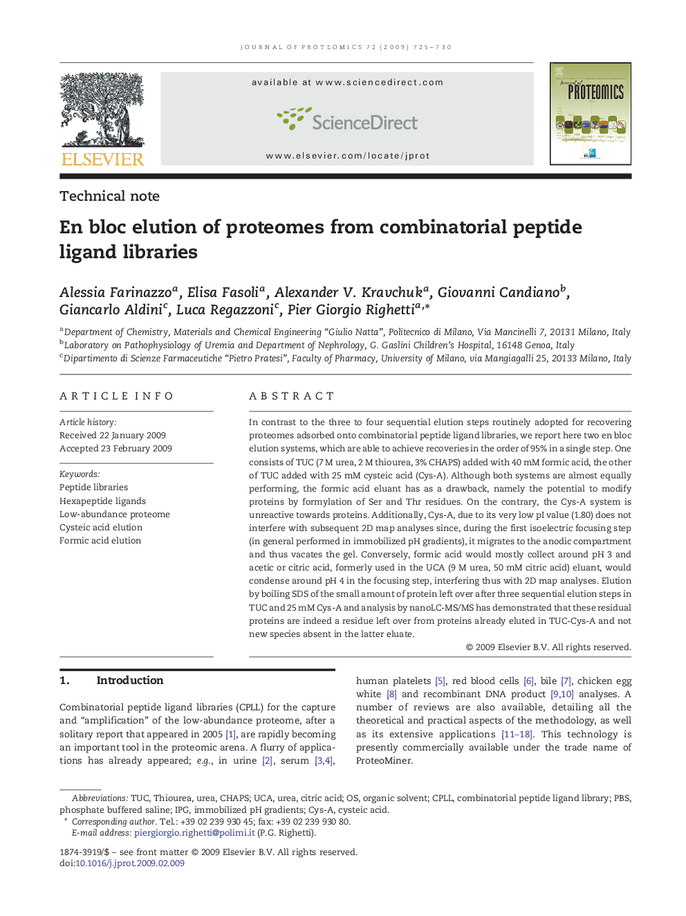 En bloc elution of proteomes from combinatorial peptide ligand libraries