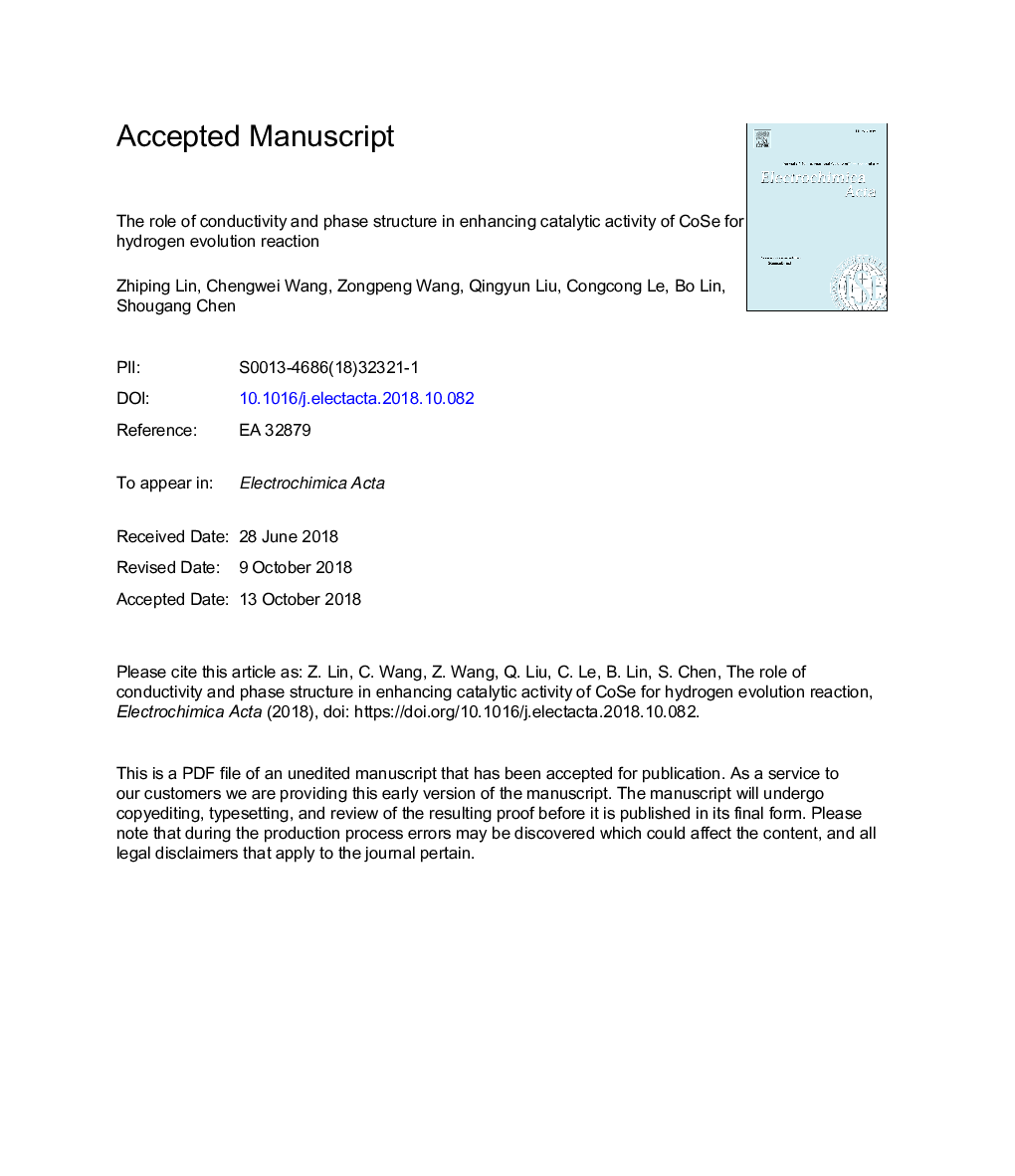 The role of conductivity and phase structure in enhancing catalytic activity of CoSe for hydrogen evolution reaction