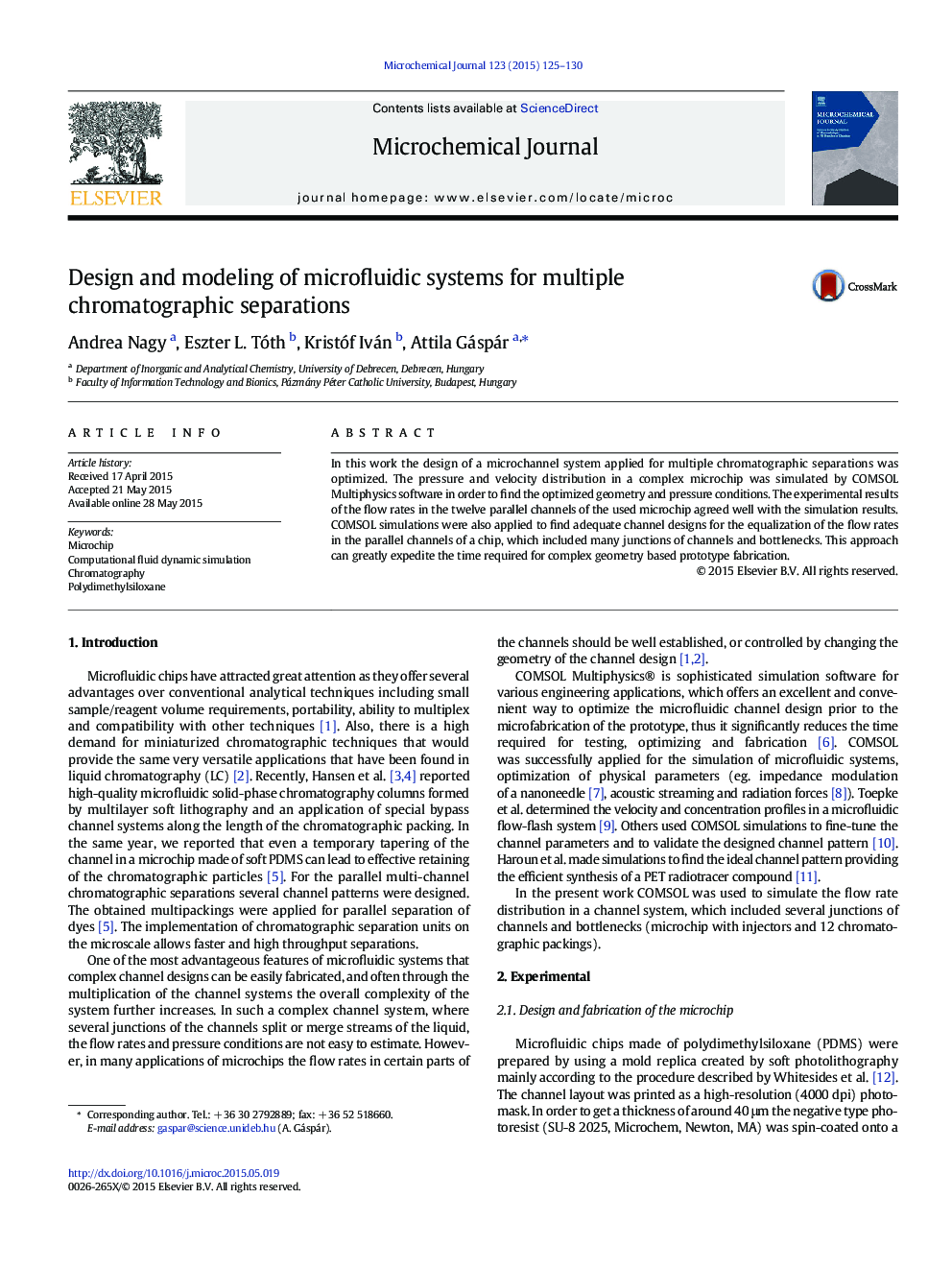 Design and modeling of microfluidic systems for multiple chromatographic separations