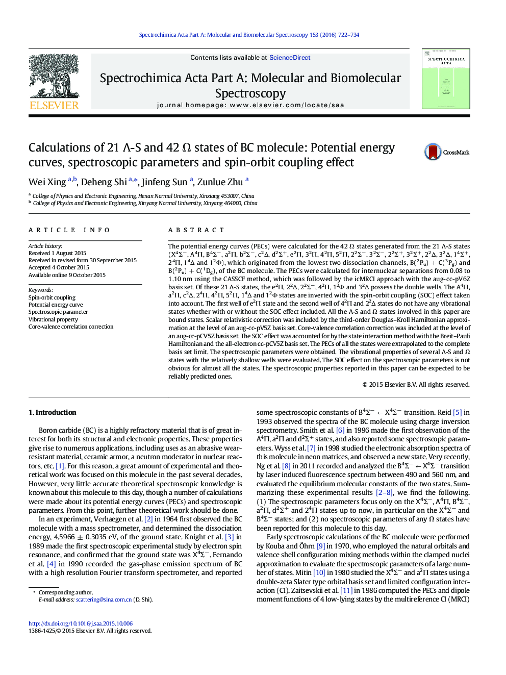 Calculations of 21 Λ-S and 42 Ω states of BC molecule: Potential energy curves, spectroscopic parameters and spin-orbit coupling effect