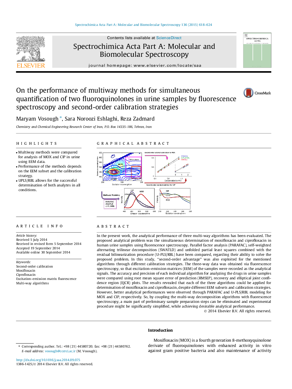 On the performance of multiway methods for simultaneous quantification of two fluoroquinolones in urine samples by fluorescence spectroscopy and second-order calibration strategies