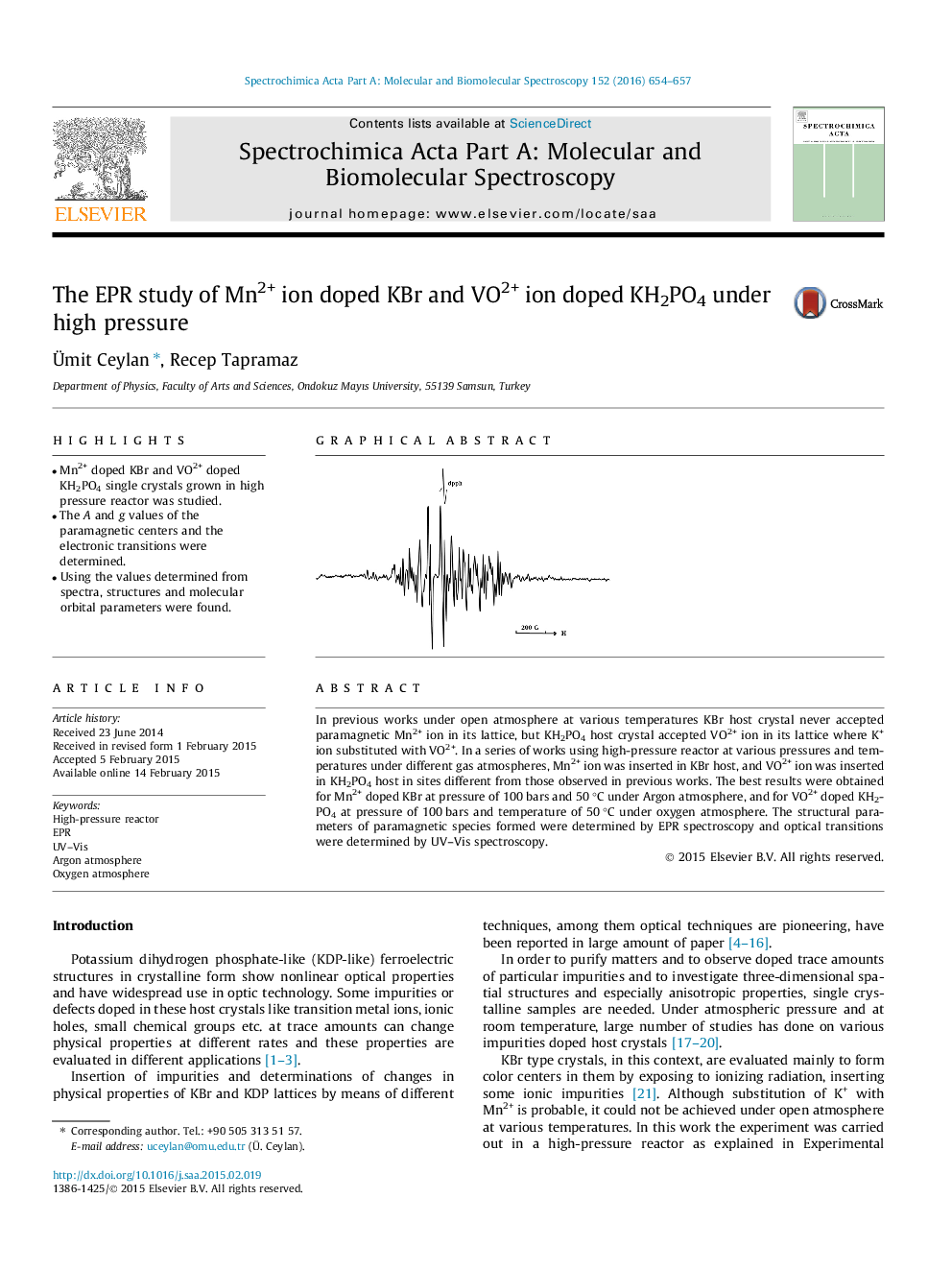 The EPR study of Mn2+ ion doped KBr and VO2+ ion doped KH2PO4 under high pressure