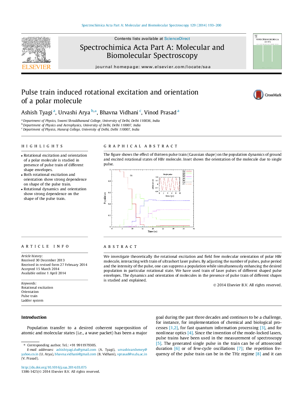 Pulse train induced rotational excitation and orientation of a polar molecule