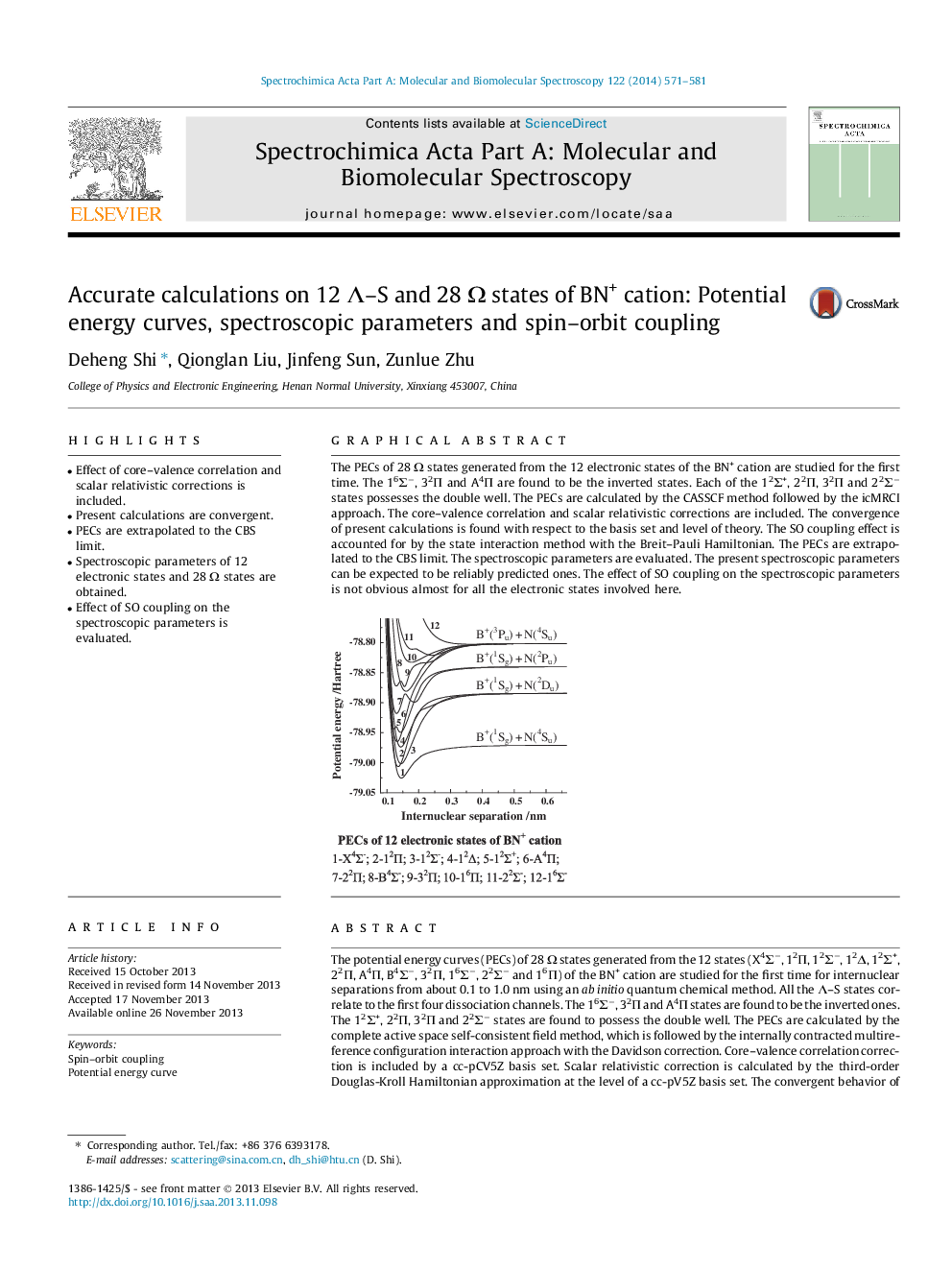 Accurate calculations on 12 Î-S and 28Â Î© states of BN+ cation: Potential energy curves, spectroscopic parameters and spin-orbit coupling