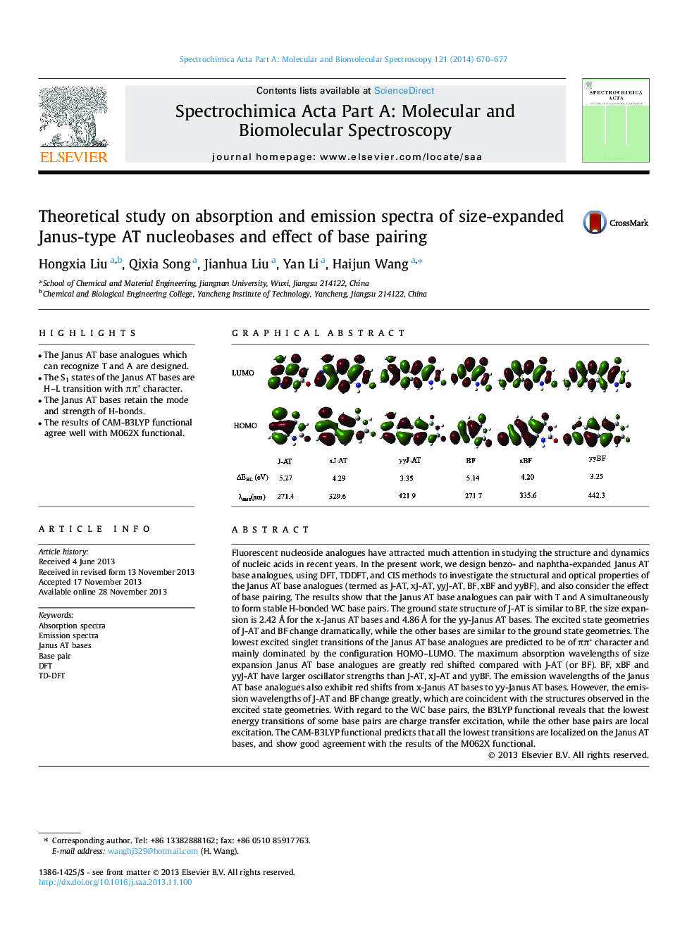 Theoretical study on absorption and emission spectra of size-expanded Janus-type AT nucleobases and effect of base pairing