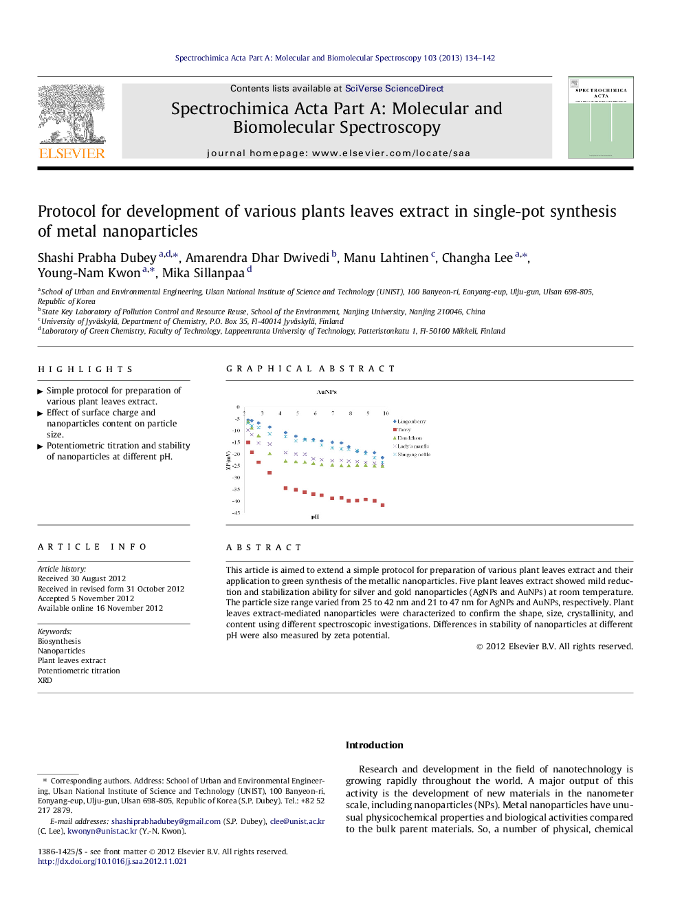 Protocol for development of various plants leaves extract in single-pot synthesis of metal nanoparticles