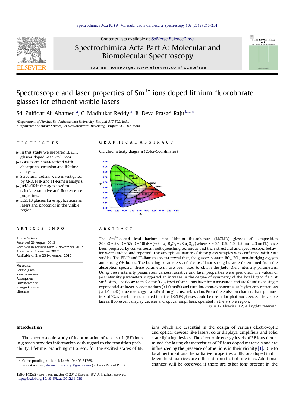 Spectroscopic and laser properties of Sm3+ ions doped lithium fluoroborate glasses for efficient visible lasers