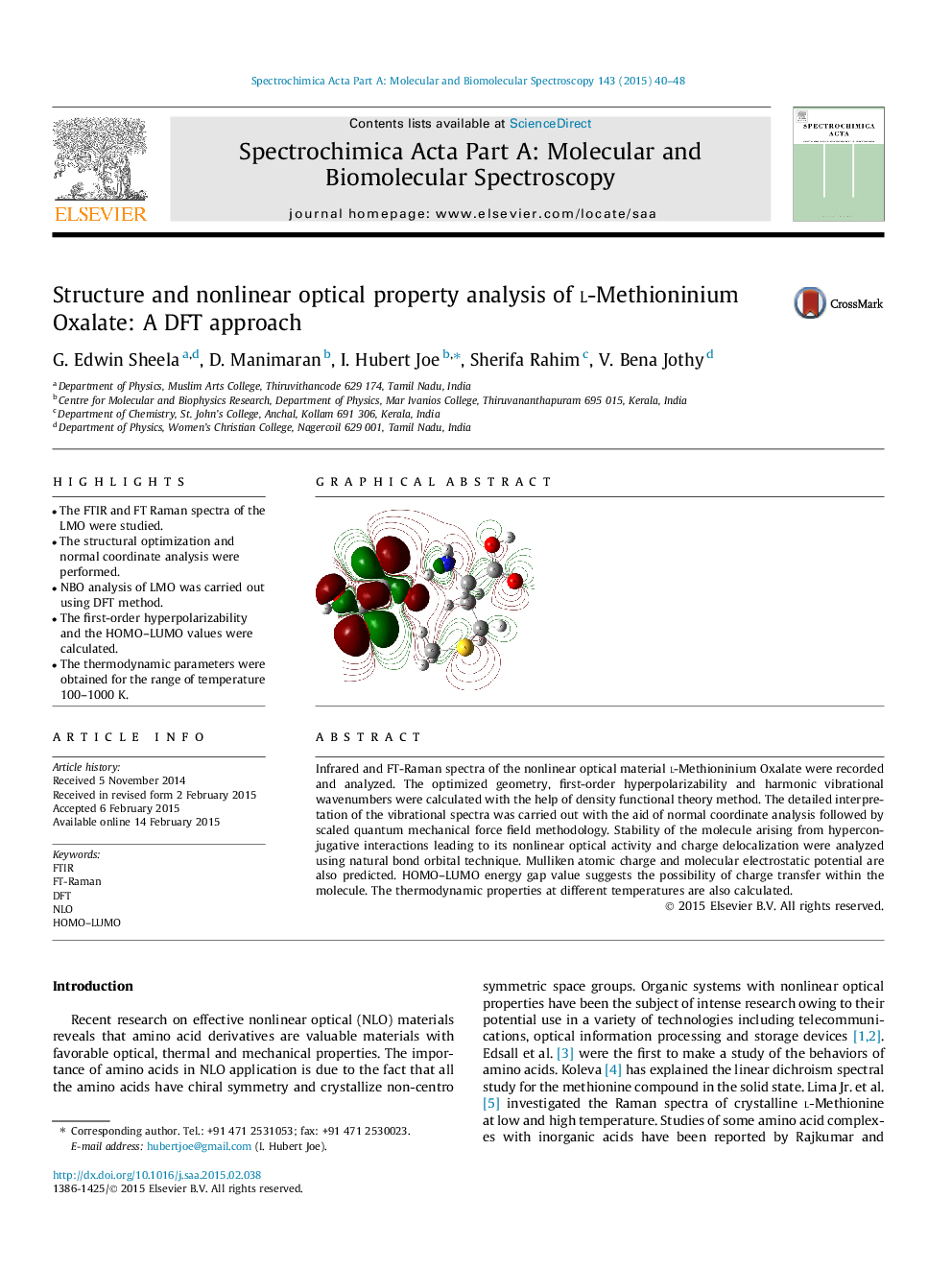 Structure and nonlinear optical property analysis of l-Methioninium Oxalate: A DFT approach