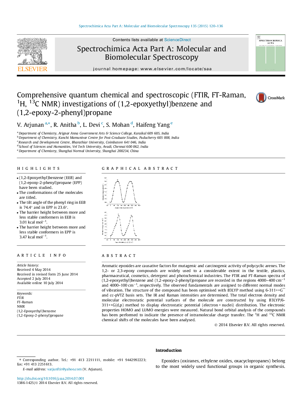 Comprehensive quantum chemical and spectroscopic (FTIR, FT-Raman, 1H, 13C NMR) investigations of (1,2-epoxyethyl)benzene and (1,2-epoxy-2-phenyl)propane