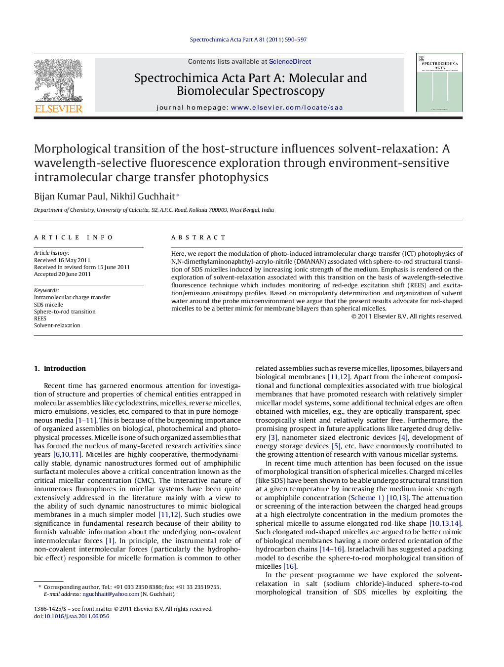 Morphological transition of the host-structure influences solvent-relaxation: A wavelength-selective fluorescence exploration through environment-sensitive intramolecular charge transfer photophysics