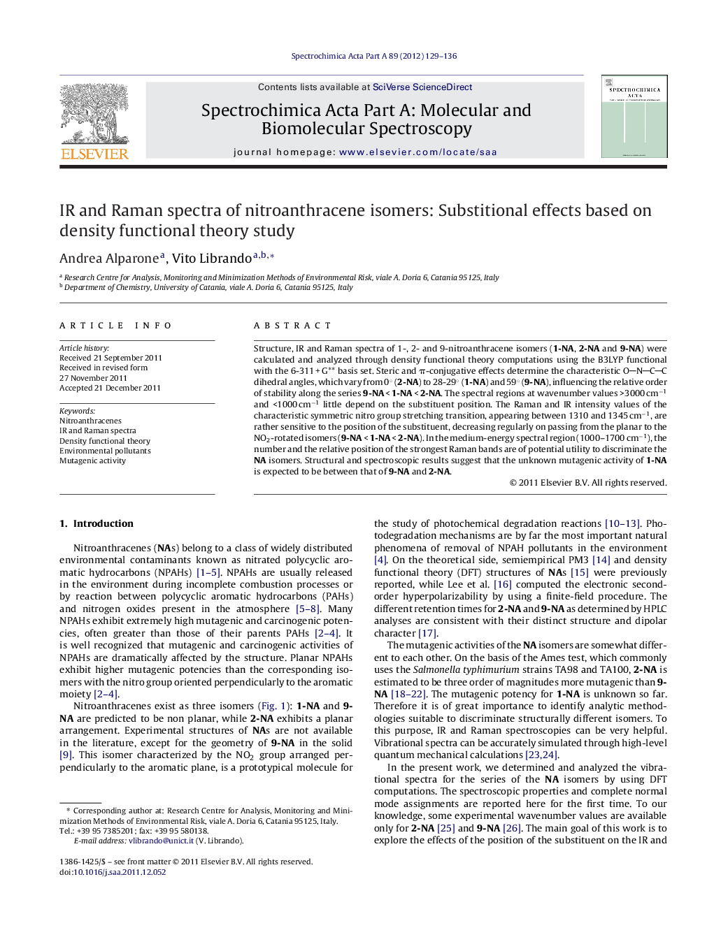 IR and Raman spectra of nitroanthracene isomers: Substitional effects based on density functional theory study