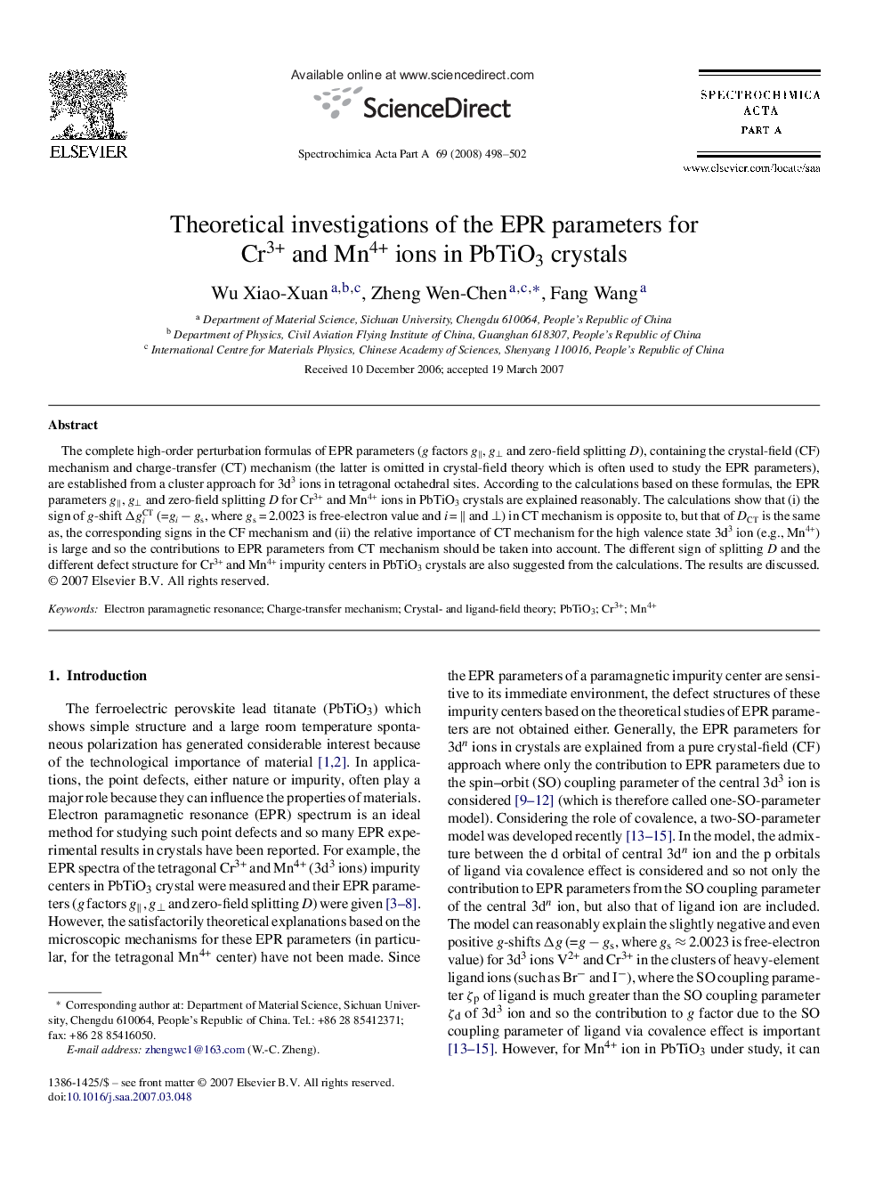 Theoretical investigations of the EPR parameters for Cr3+ and Mn4+ ions in PbTiO3 crystals