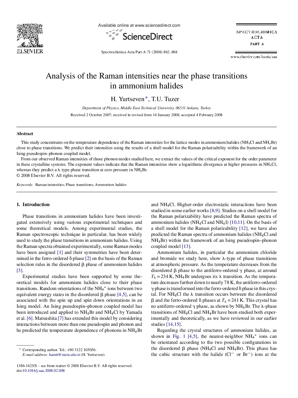 Analysis of the Raman intensities near the phase transitions in ammonium halides