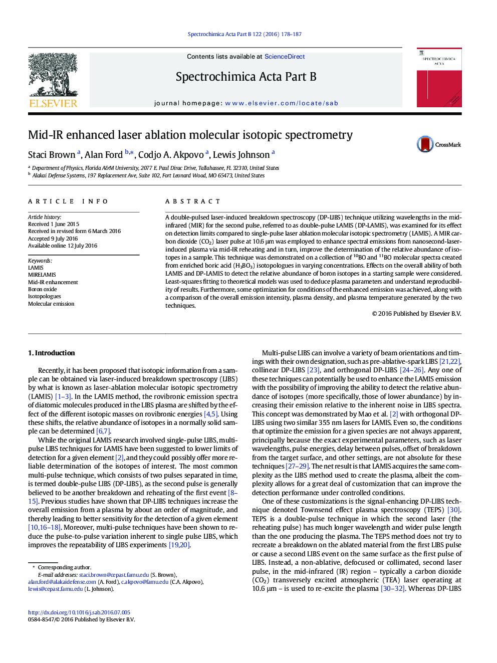 Mid-IR enhanced laser ablation molecular isotopic spectrometry