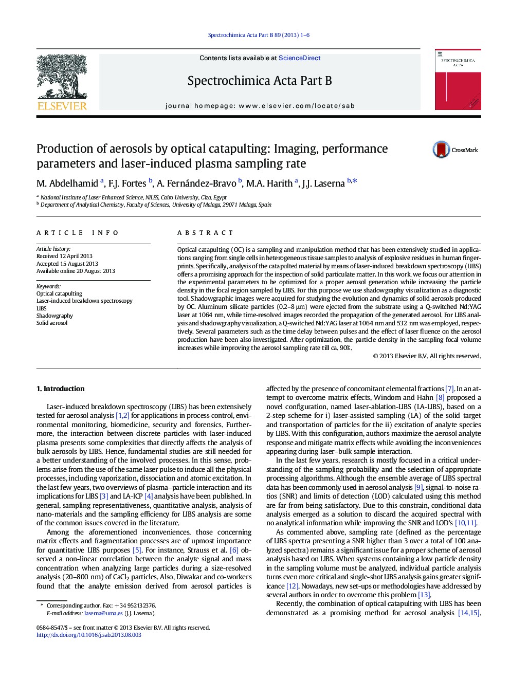 Production of aerosols by optical catapulting: Imaging, performance parameters and laser-induced plasma sampling rate